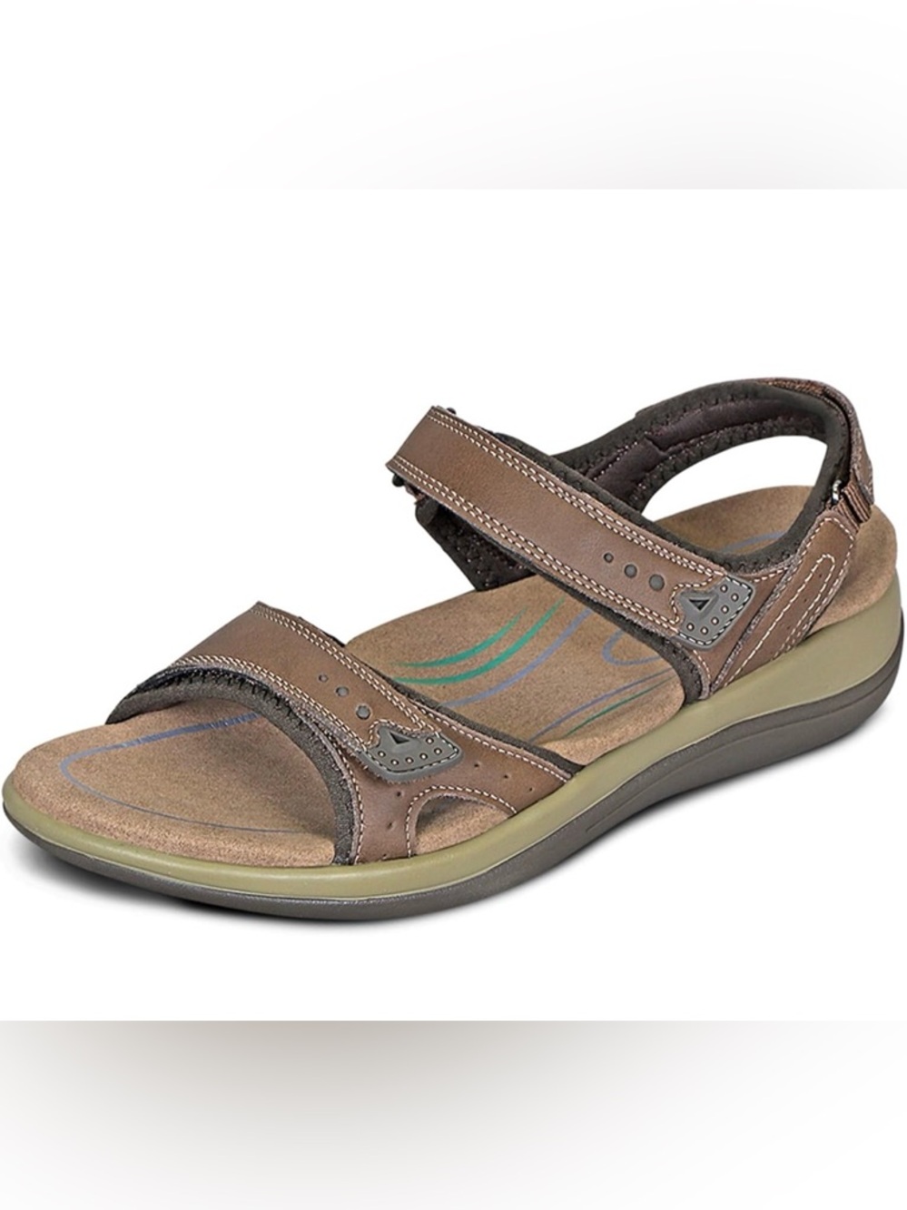 NWT Orthofeet Women's Orthopedic Malibu Adjustable Three-StrapSandal Size 8.5 - Picture 2 of 9
